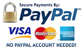 Pay securely with major credit cards